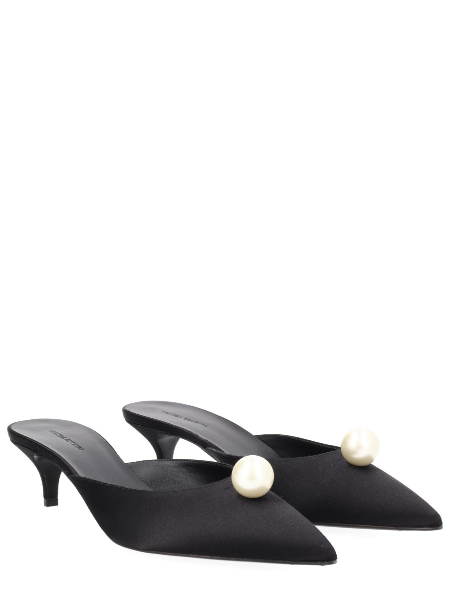 MULE IN SETA CON PERLA