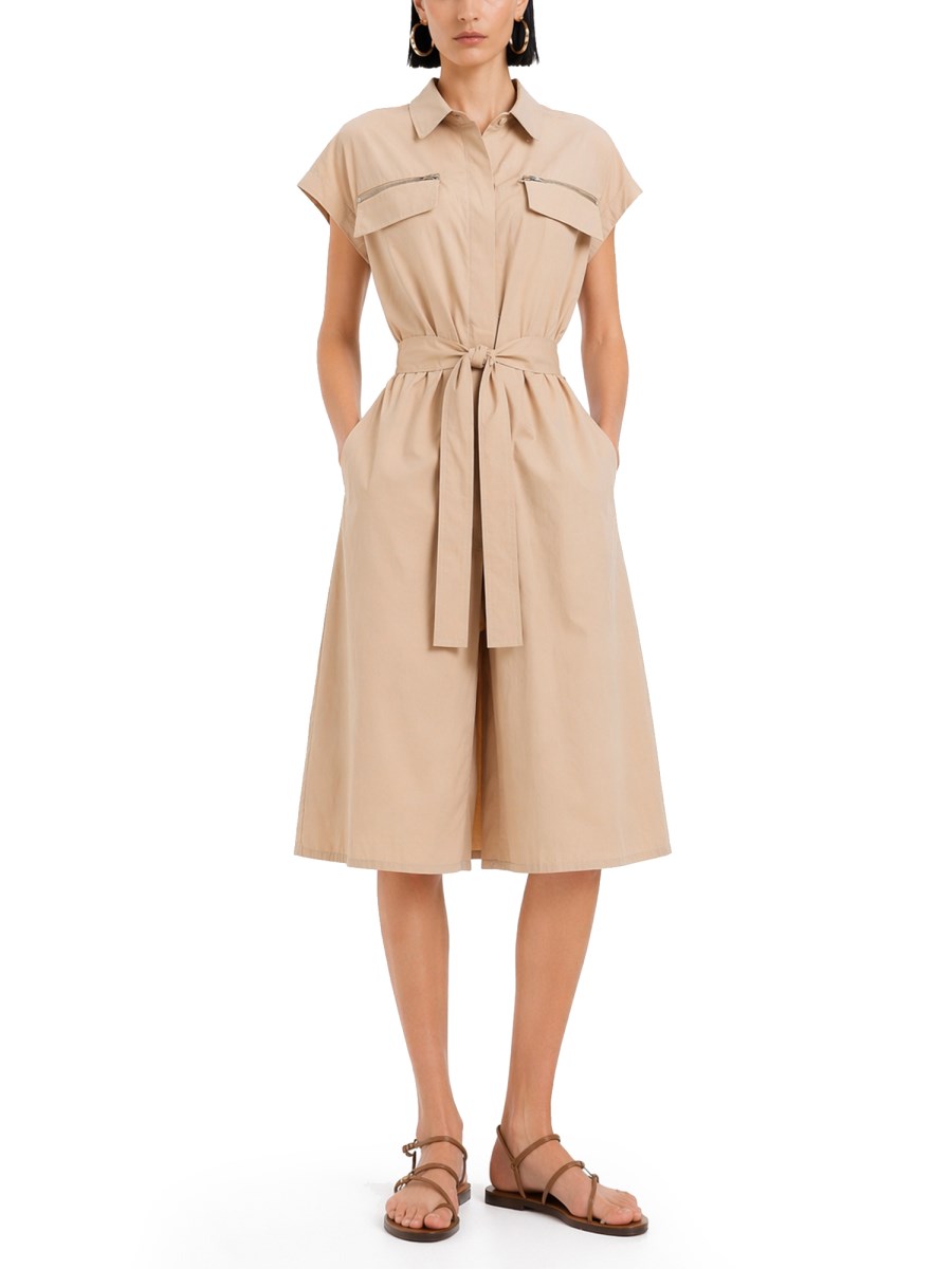 ABITO SMANICATO CON CINTURA