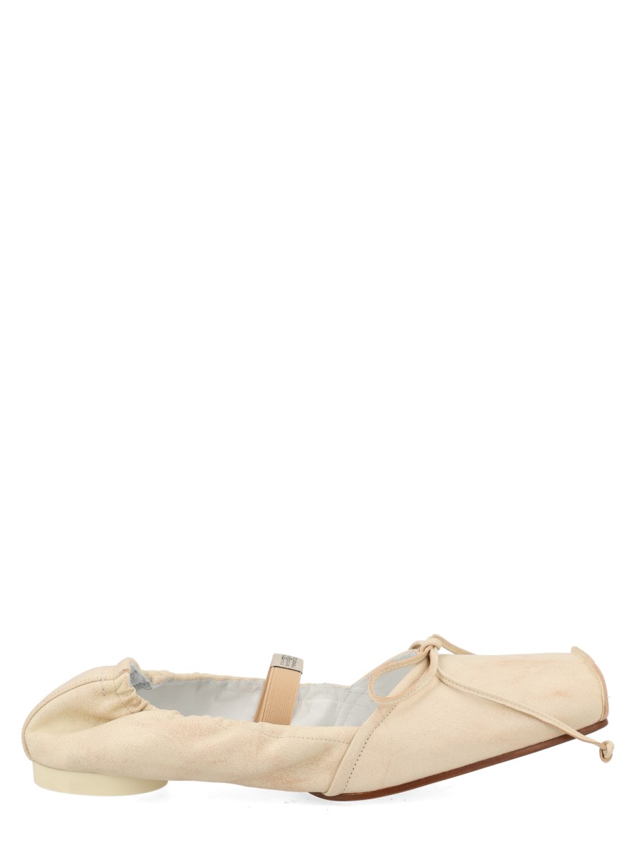 BALLERINA IN PELLE CON PUNTA SQUADRATA