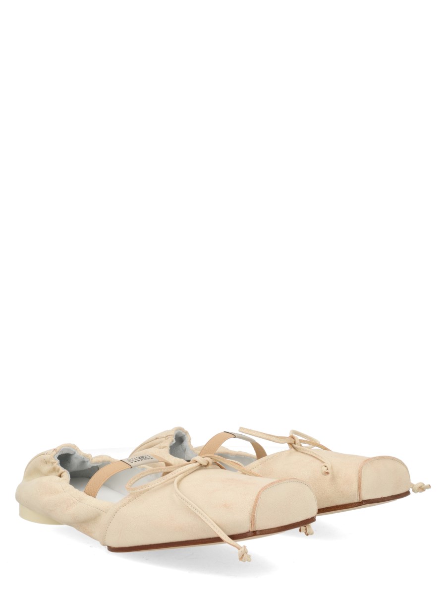 BALLERINA IN PELLE CON PUNTA SQUADRATA