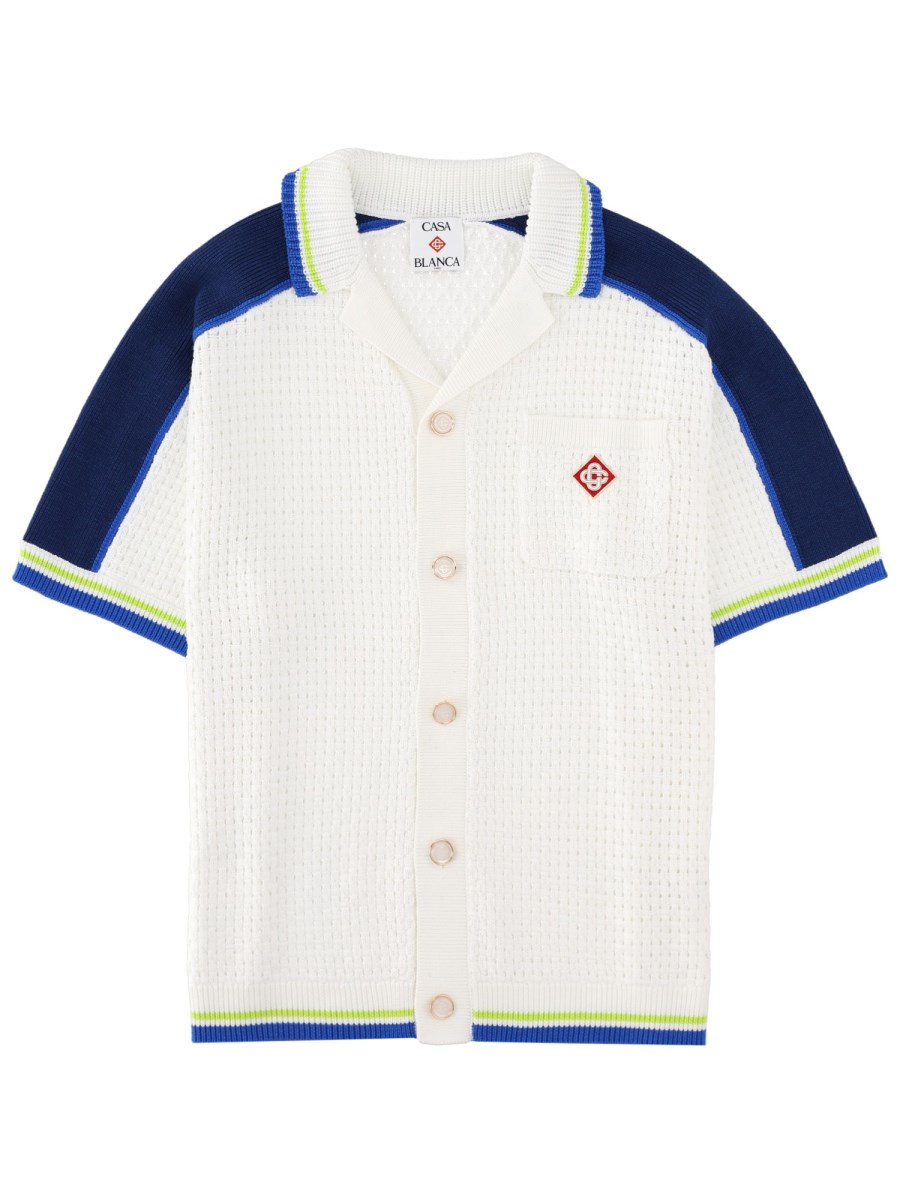 CAMICIA IN CROCHET CON LOGO