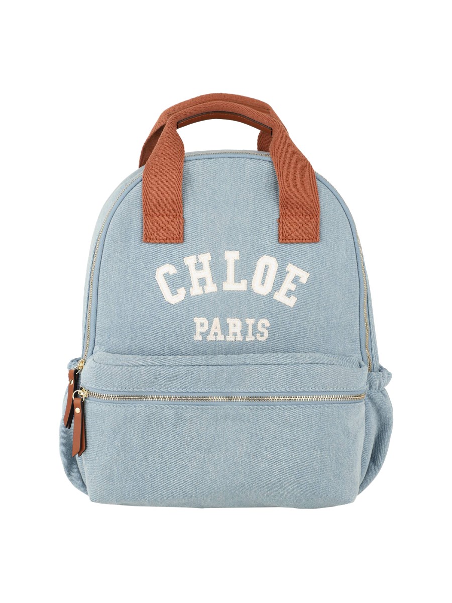 ZAINO DENIM CON LOGO