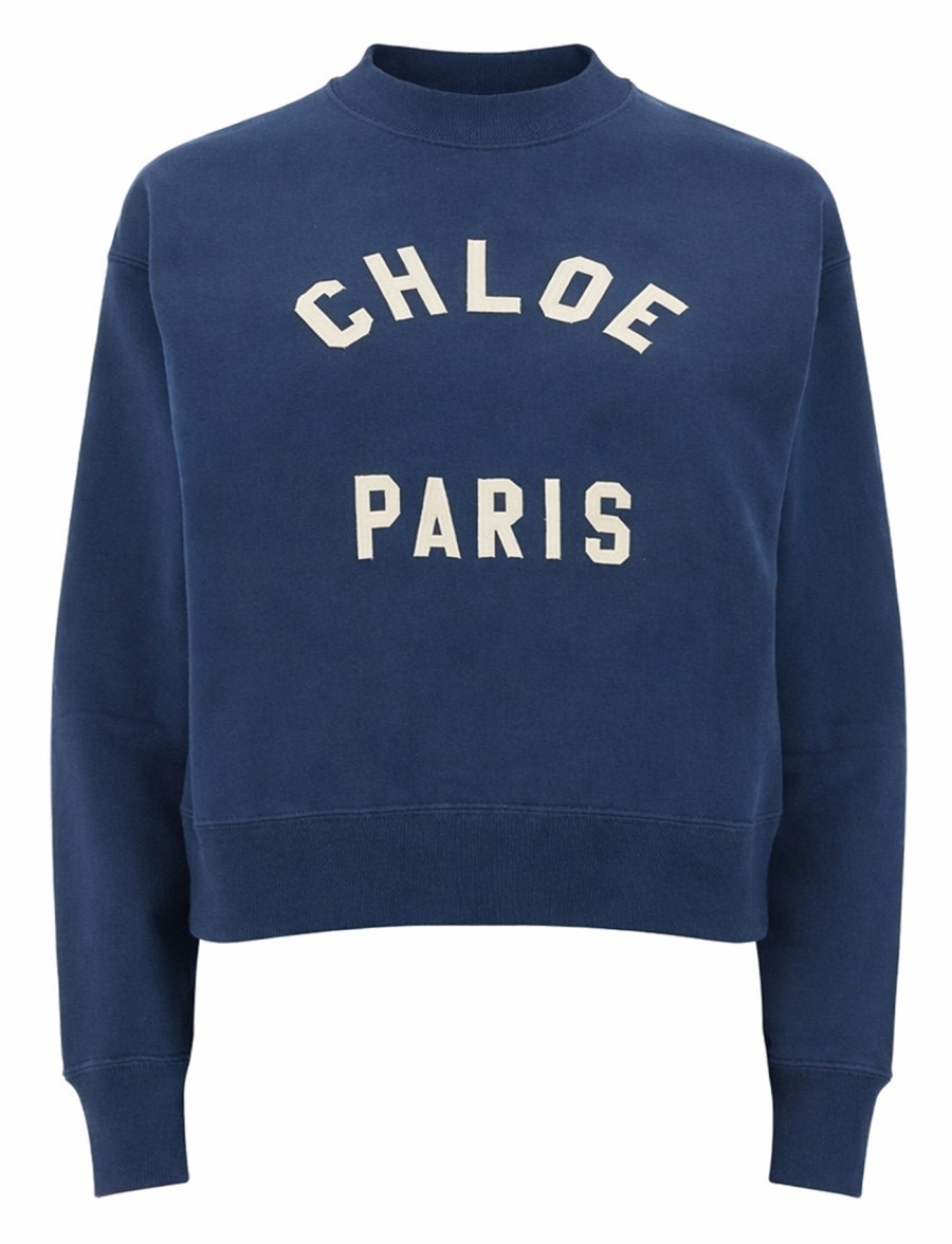 PULLOVER CON LOGO IN PILE DI COTONE