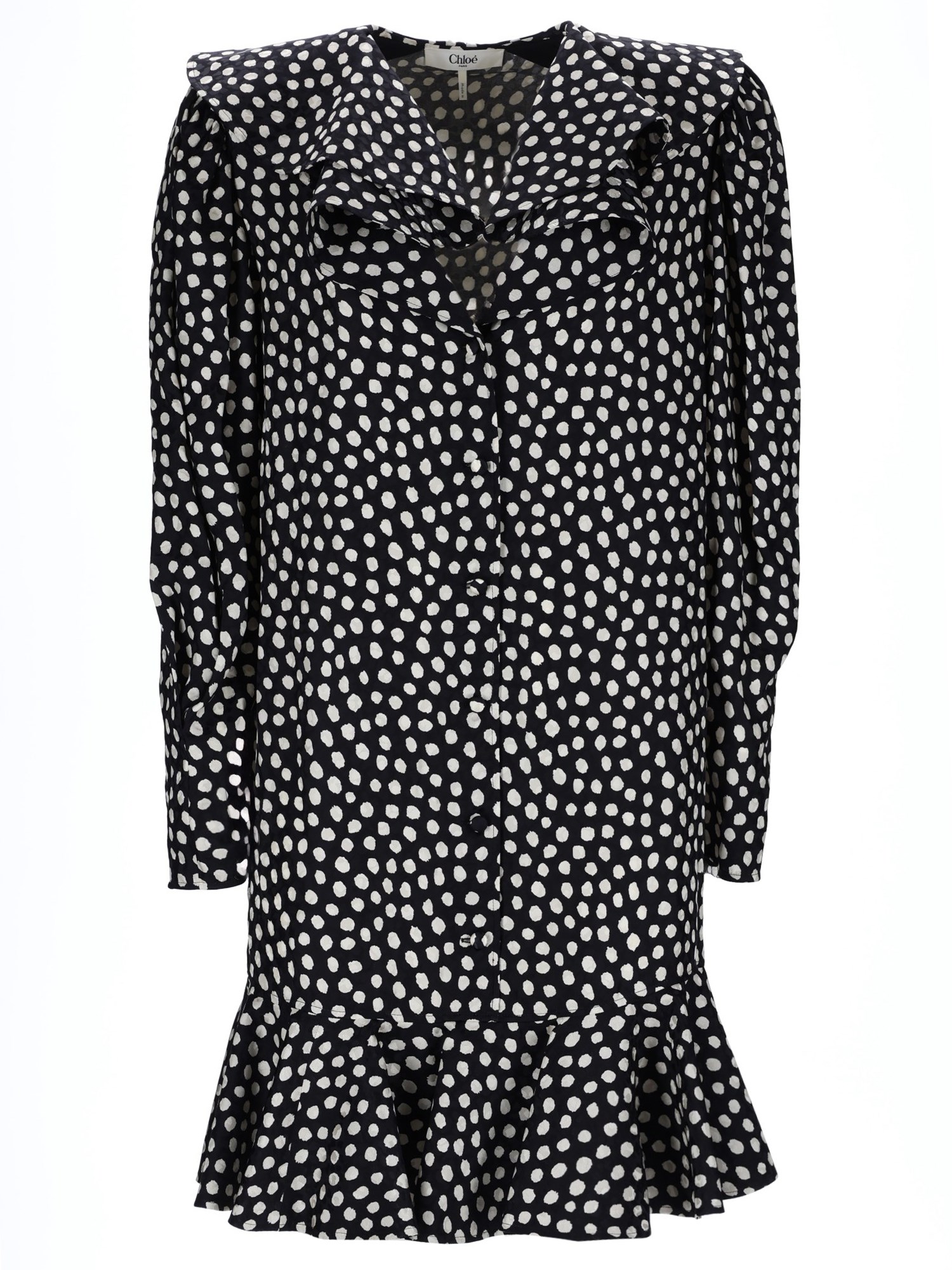 chloé mini dress with collar
