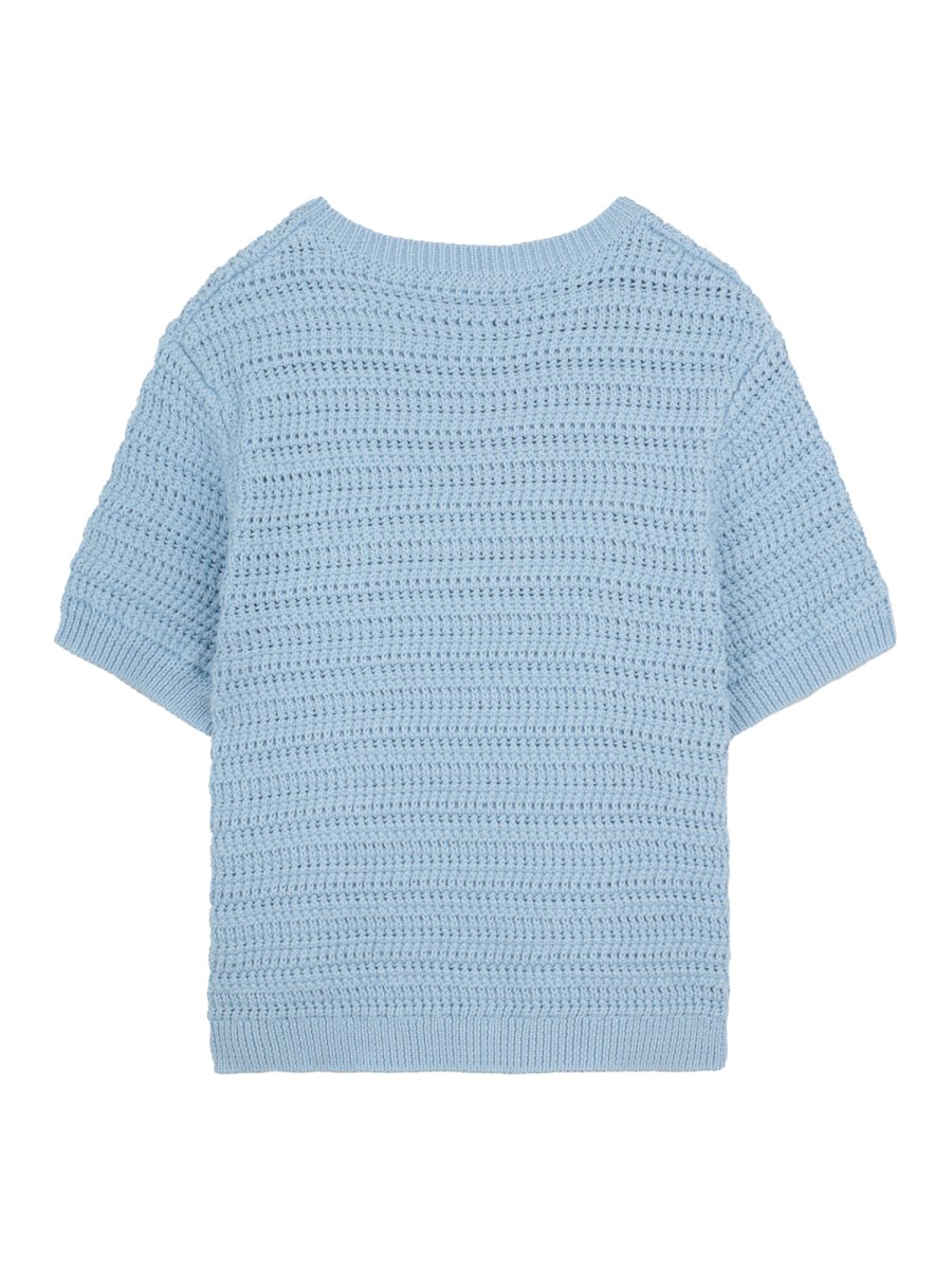 T-SHIRT IN MAGLIA CON RICAMO LOGO