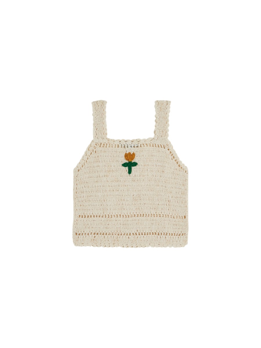 TOP CROCHET CON TULIPANO 
