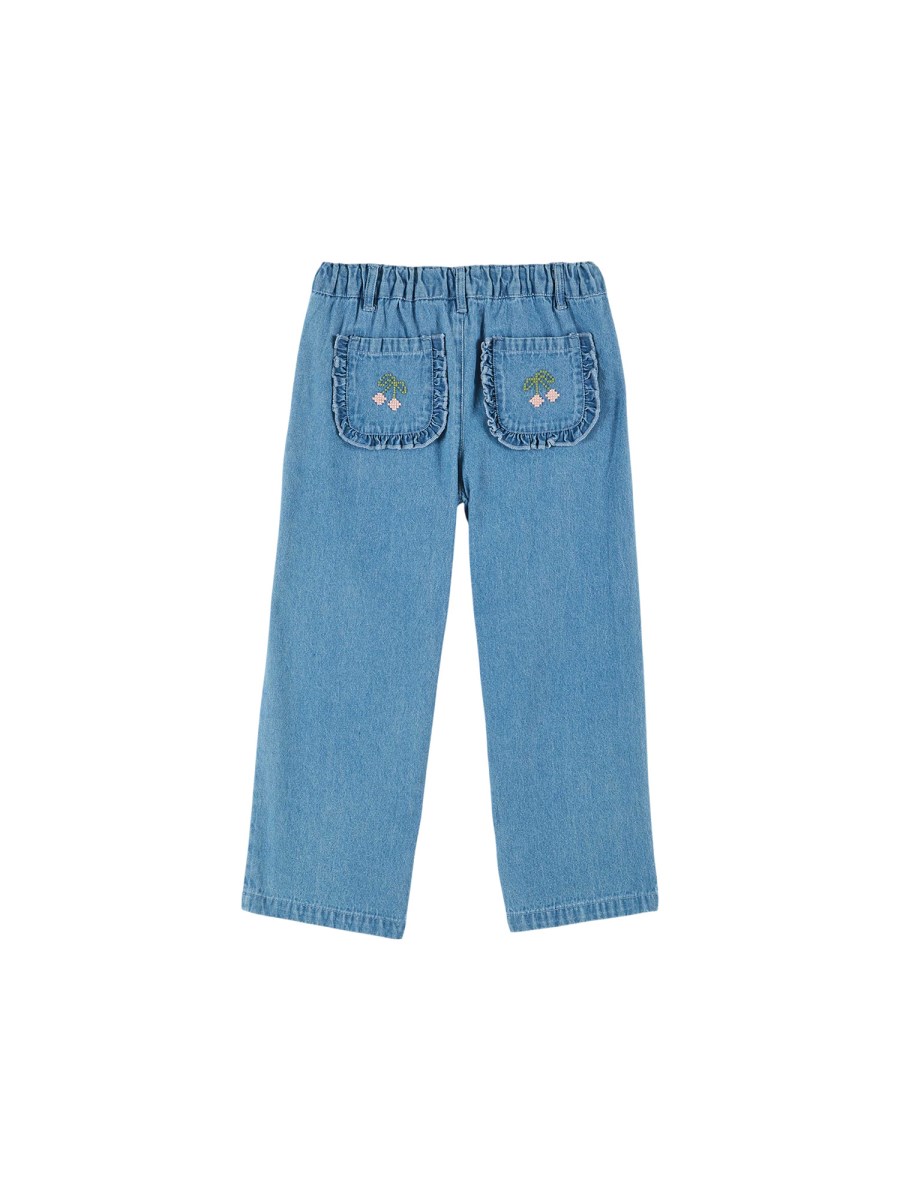 PANTALONI DENIM CON CILIEGIE 