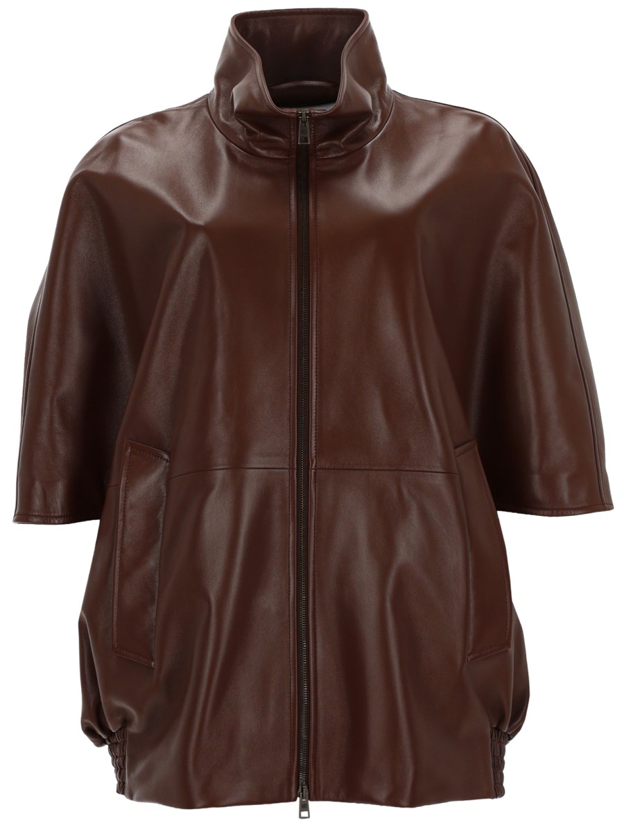 GIACCA IN PELLE CON ZIP