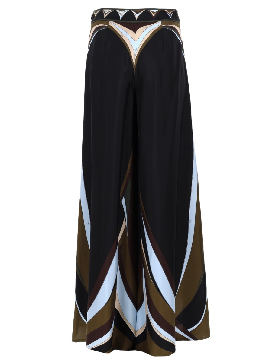 PANTALONE PALAZZO IN SETA STAMPA FARI