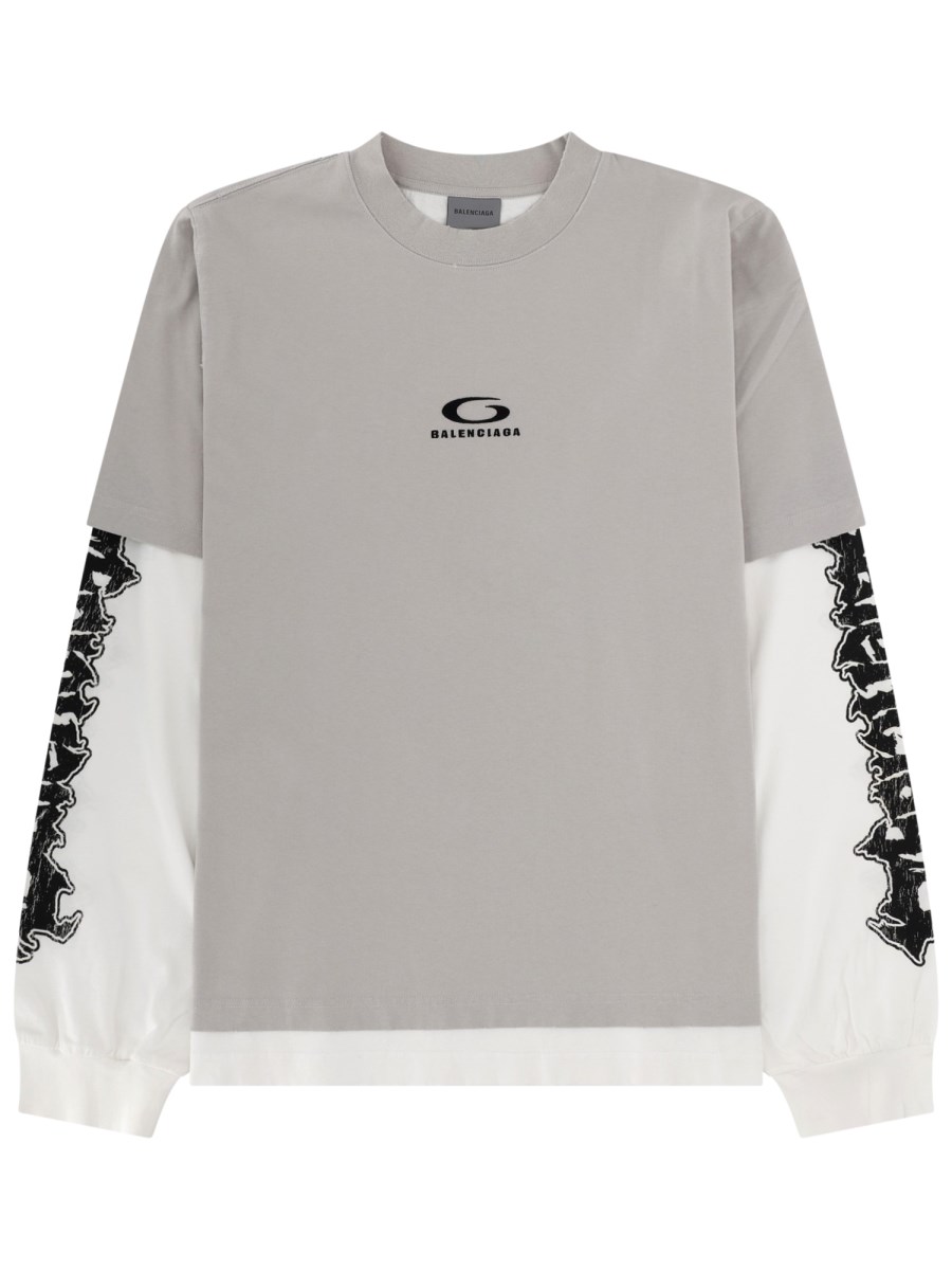 T-SHIRT IBRIDA DOPPIA CON LOGO