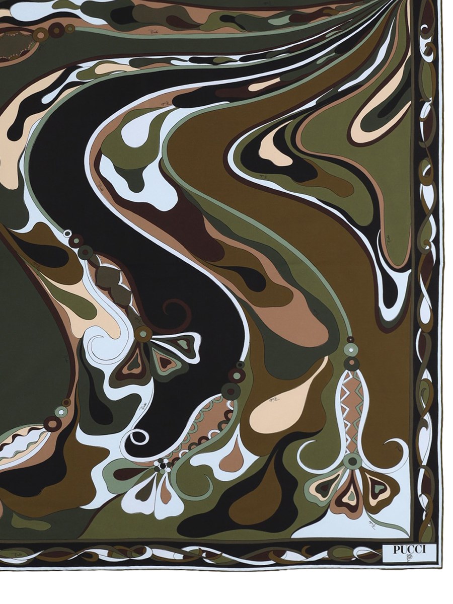 FOULARD IN SETA CON STAMPA ORCHIDEE