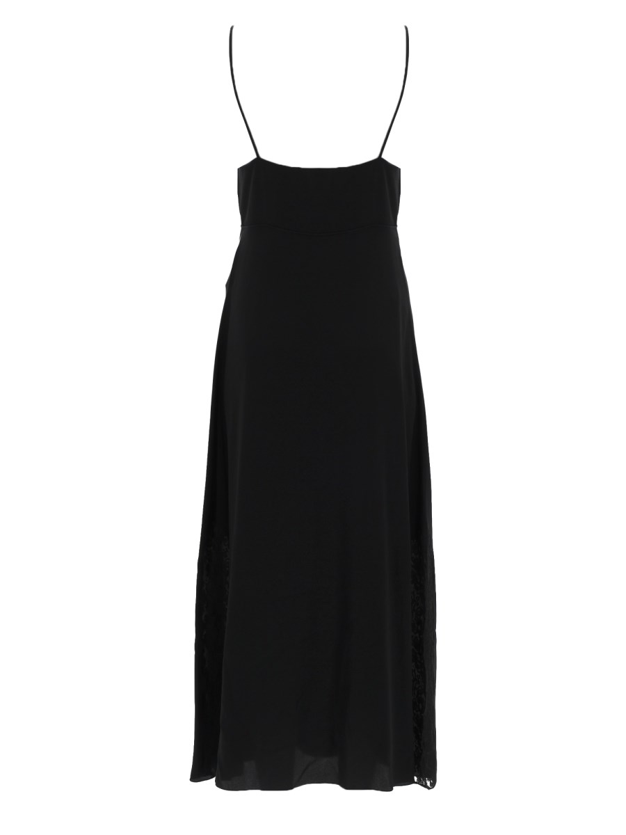 ABITO LUNGO CON DETTAGLIO IN PIZZO