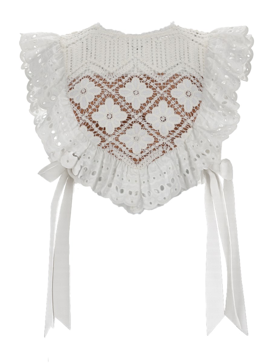 CROPTOP IN CROCHET CON INSERTI IN PIZZO