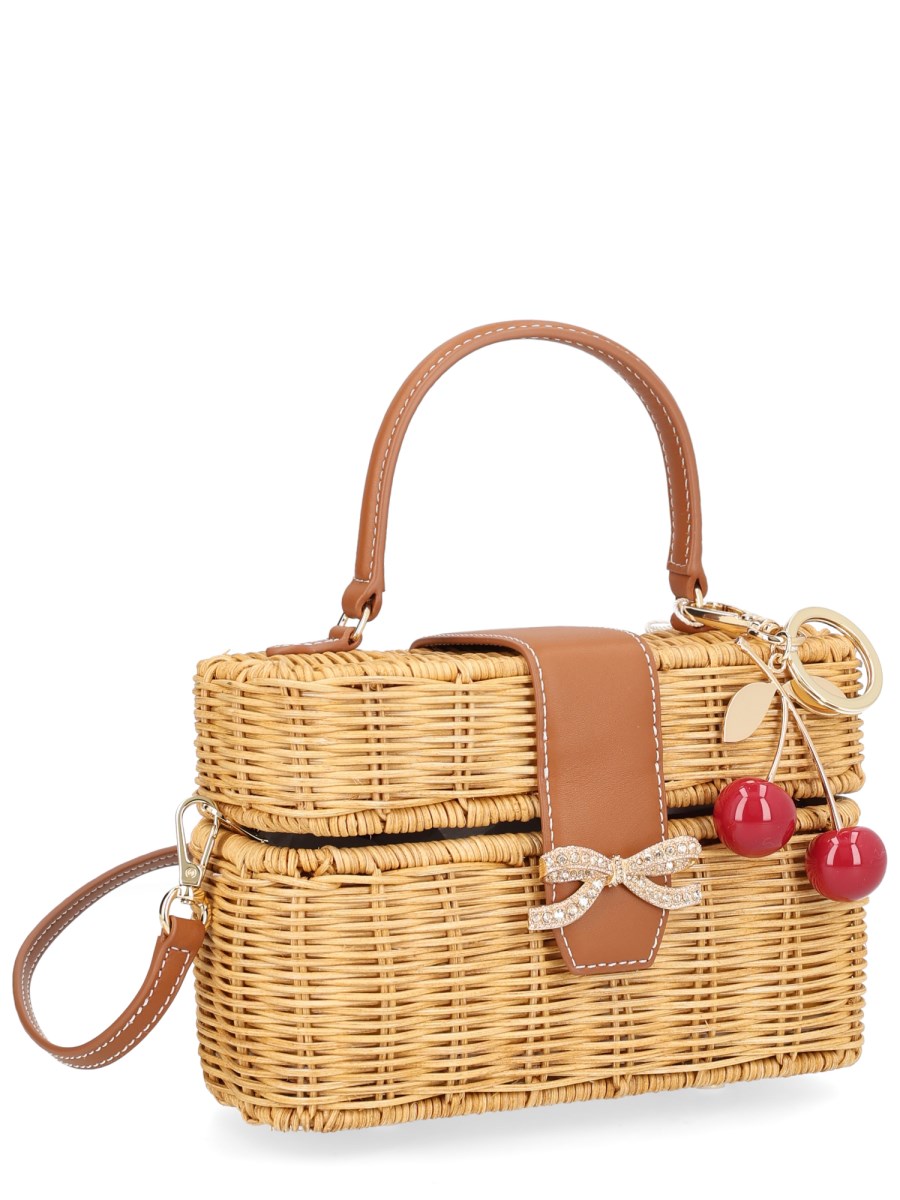 BORSA BASKET CHERRY CHARM MINI