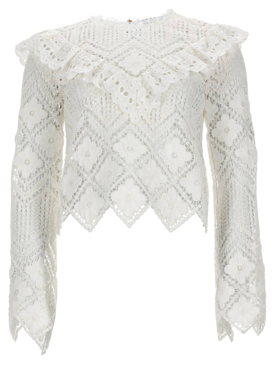 TOP IN CROCHET CON INSERTI IN PIZZO