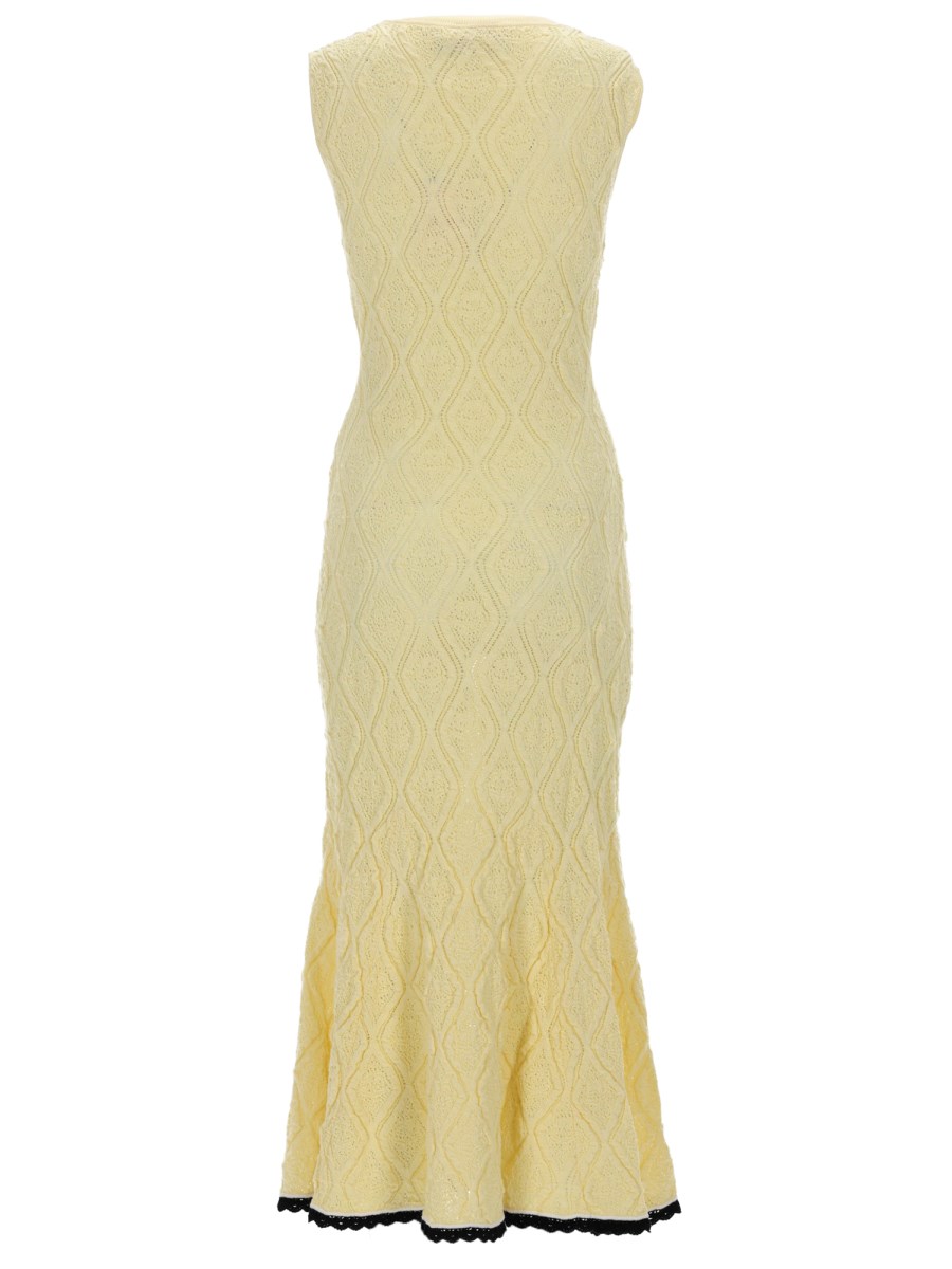 ABITO MIDI IN MAGLIA TRAFORATA