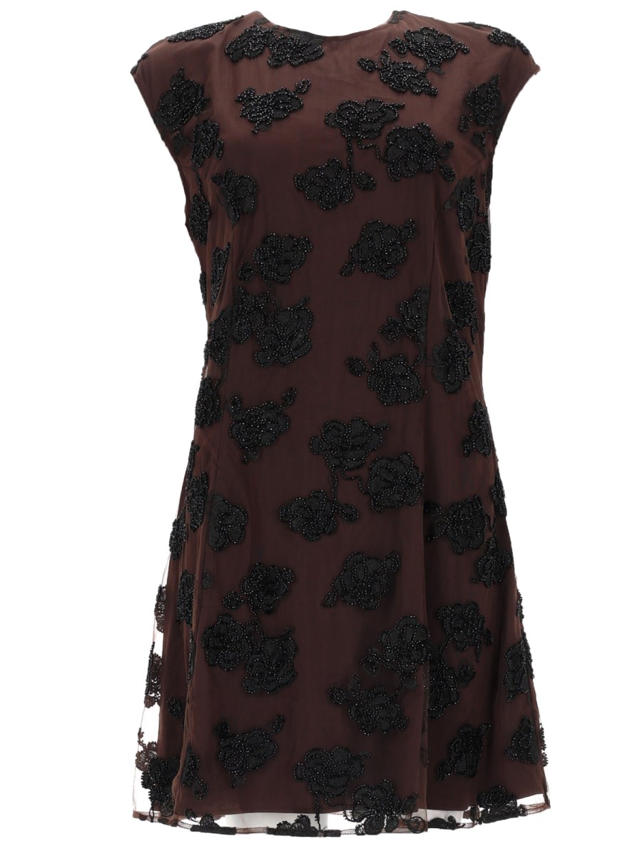 ABITO MINI CON DETTAGLI FLOREALI