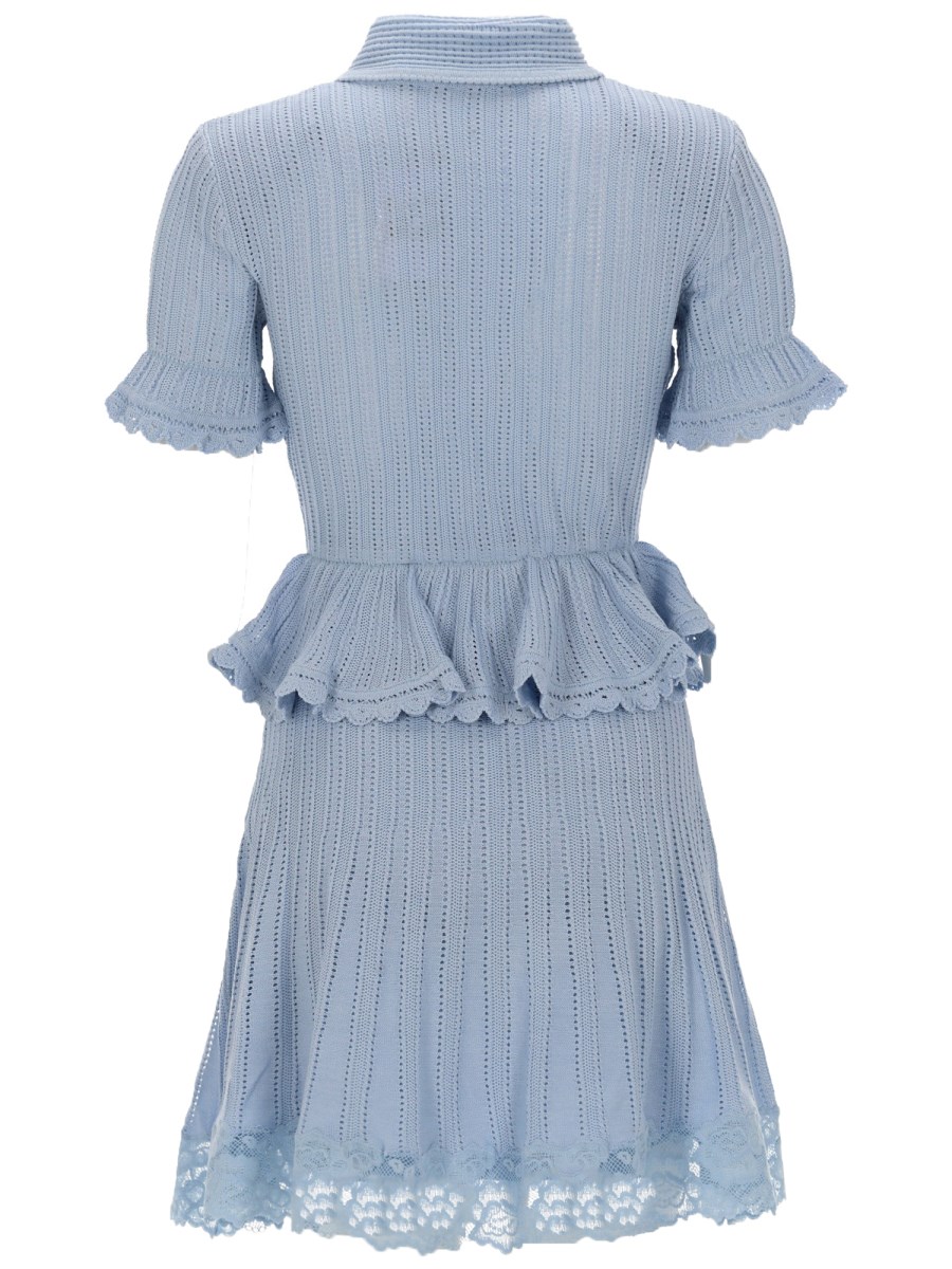 MINI ABITO IN MAGLIA TRAFORATA
