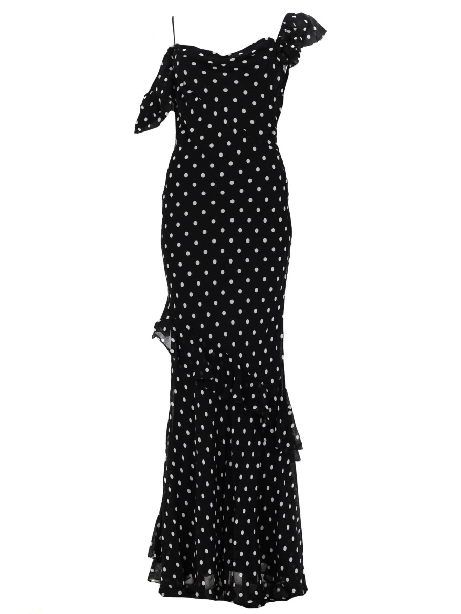 ABITO LUNGO IN GEORGETTE A POIS