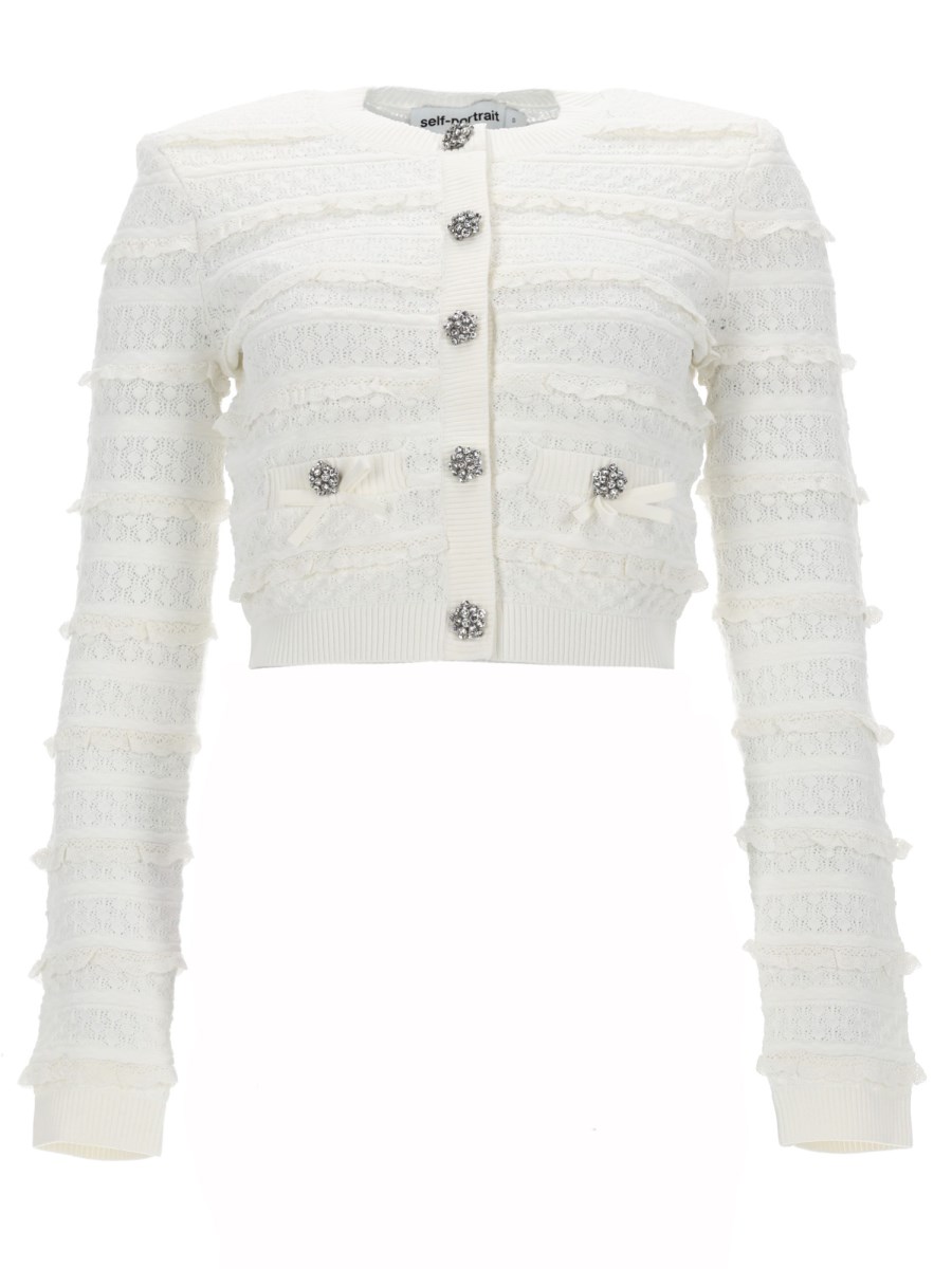 CARDIGAN TRAFORATO CON STRASS