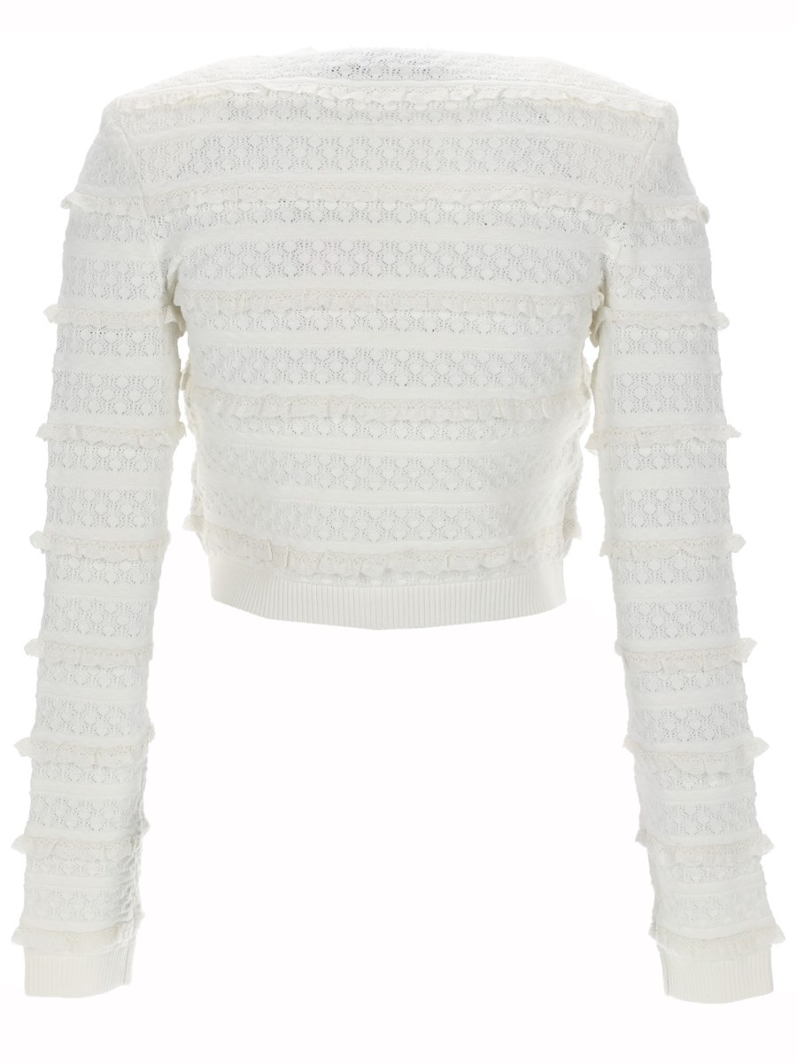 CARDIGAN TRAFORATO CON STRASS