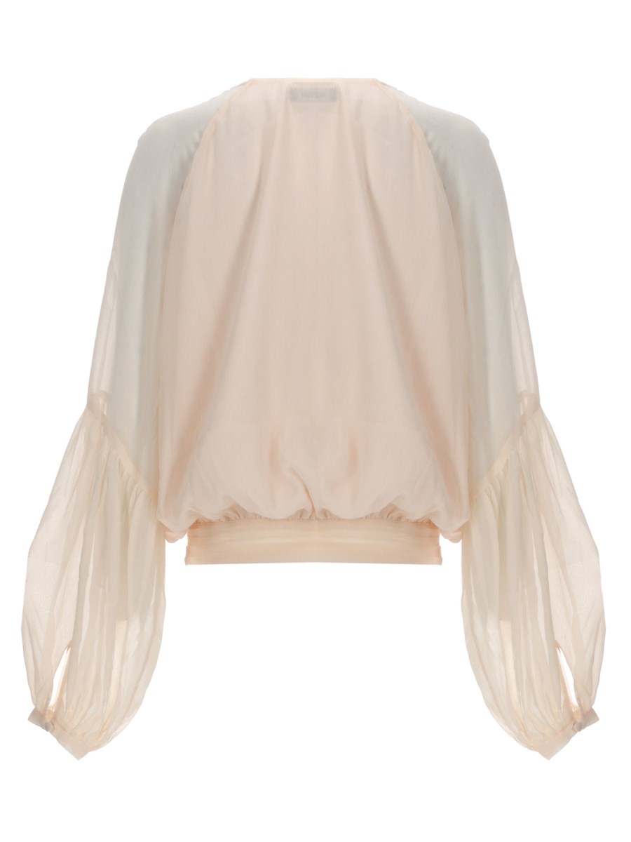 BLUSA DRAPPEGGIATA CON BOTTONI