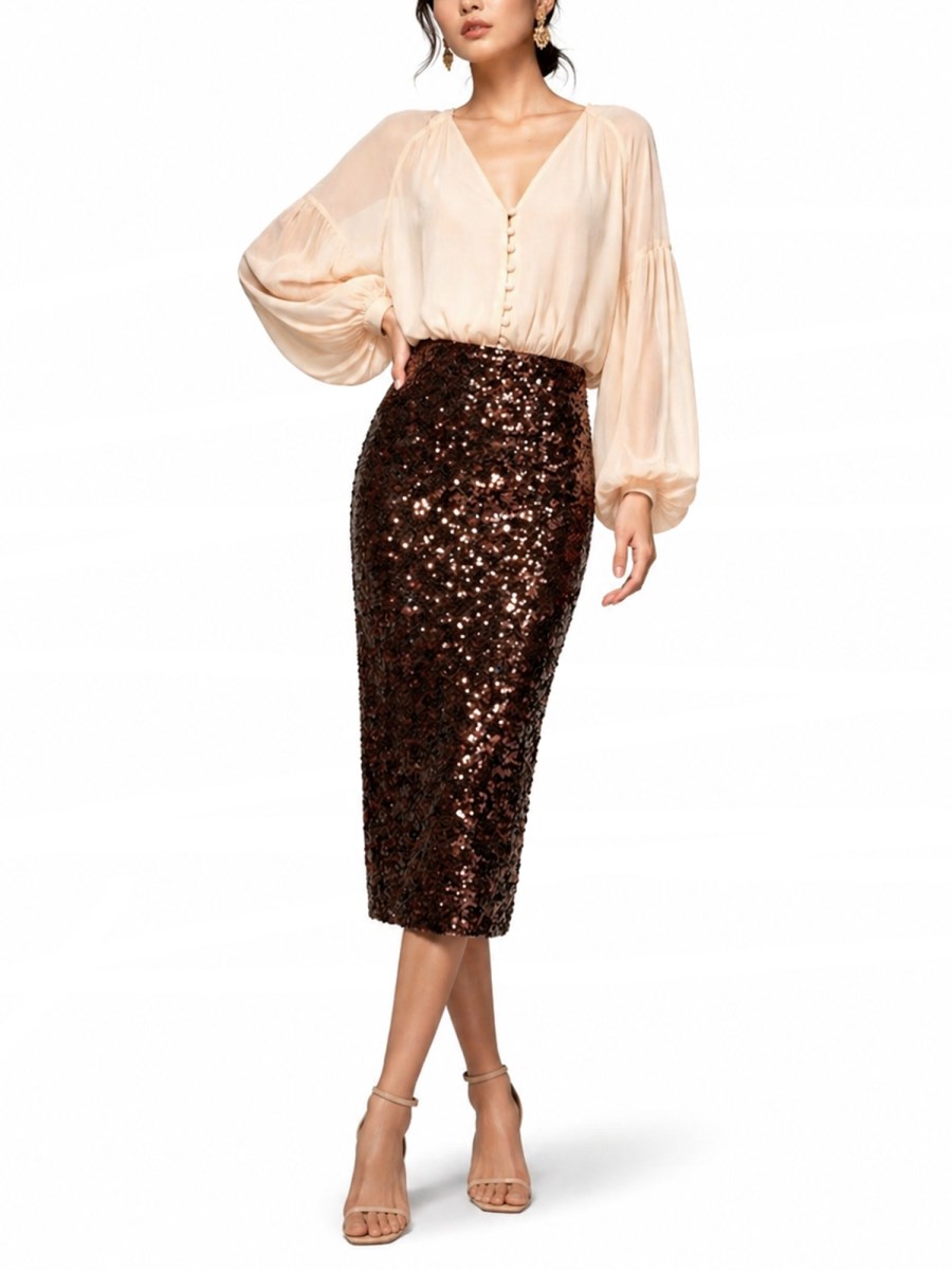 BLUSA DRAPPEGGIATA CON BOTTONI