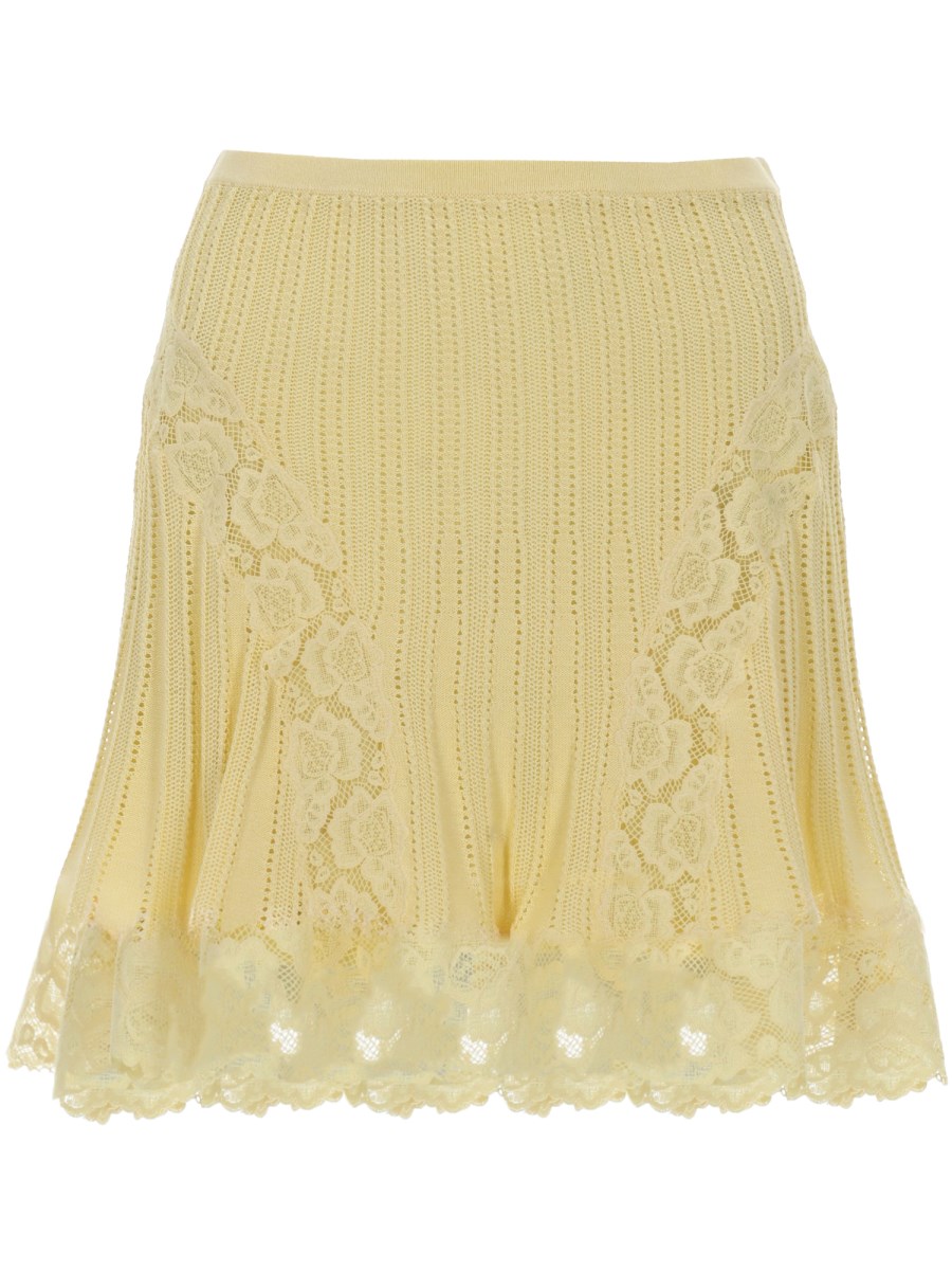 MINIGONNA IN MAGLIA TRAFORATA
