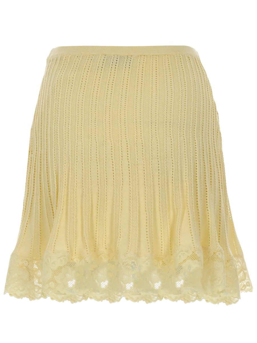 MINIGONNA IN MAGLIA TRAFORATA