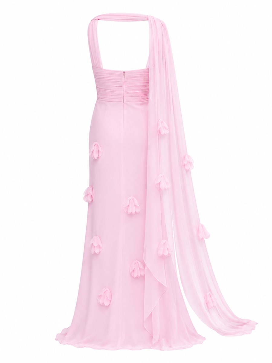 ABITO IN GEORGETTE CON FOULARD