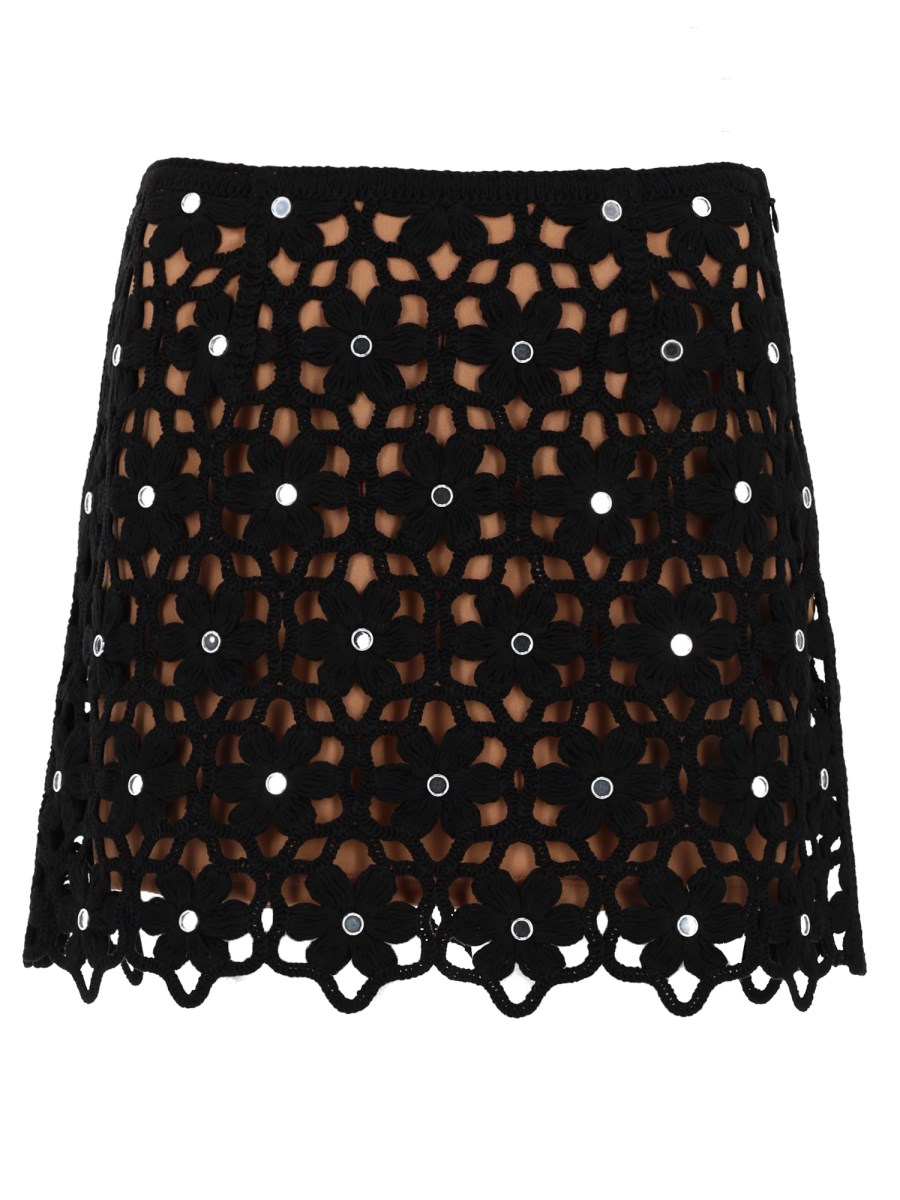 GONNA CROCHET CON MOTIVO FLOREALE