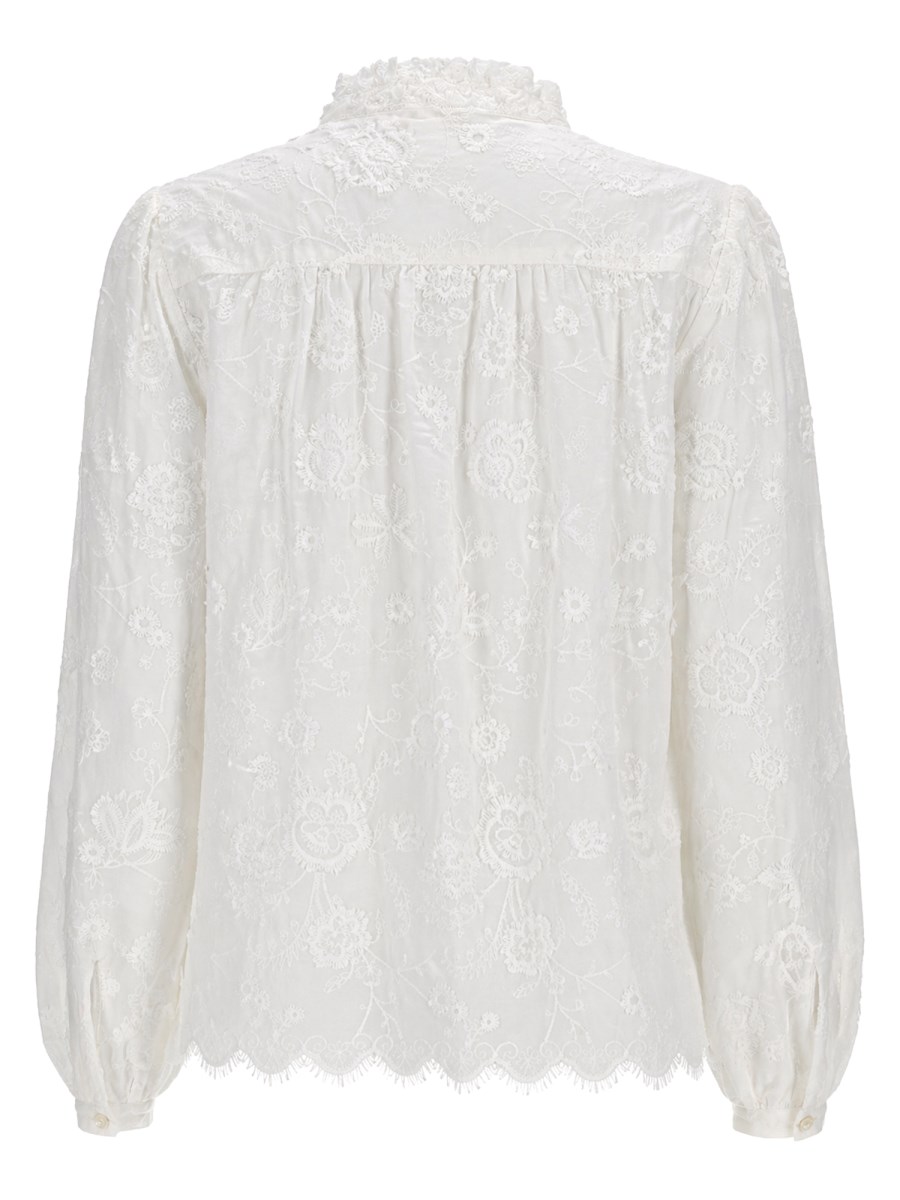 CAMICETTA IN VOILE CON RICAMI FLOREALI