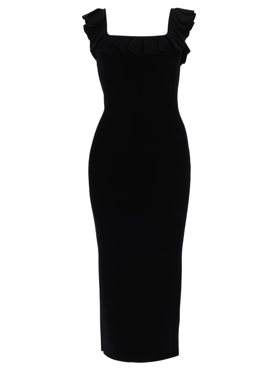 ABITO MIDI CON VOLANT