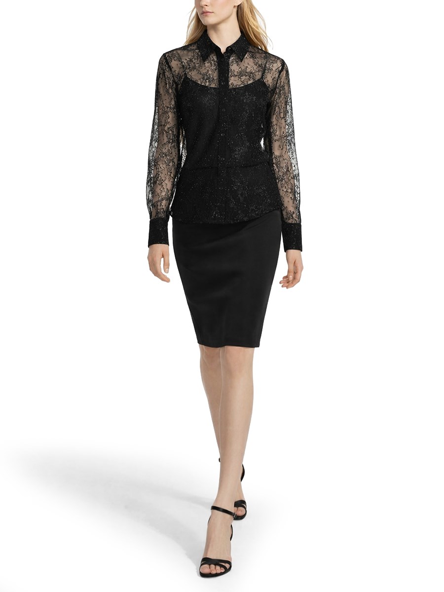 CAMICIA IN PIZZO CON PAILLETTES