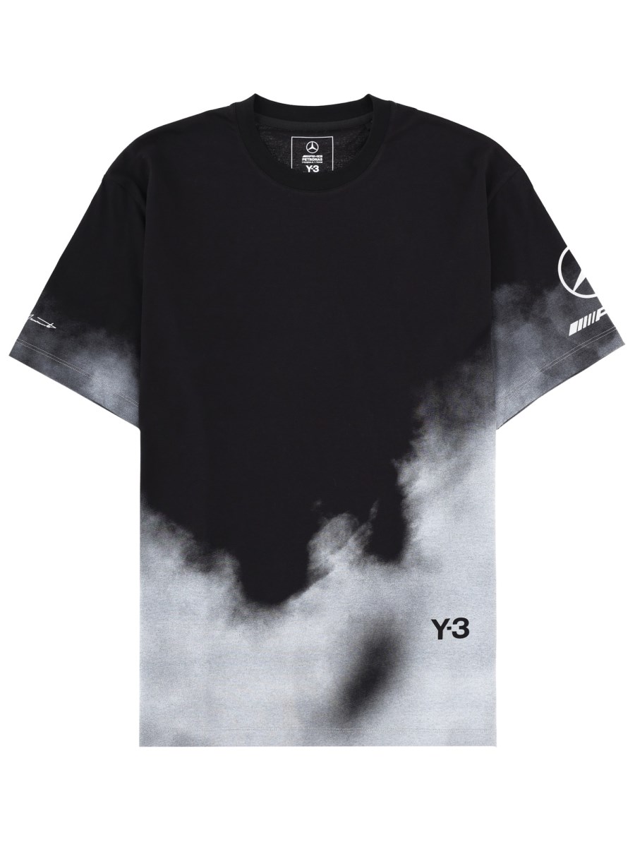 T-SHIRT CON STAMPA E LOGO Y - 3 X AMG