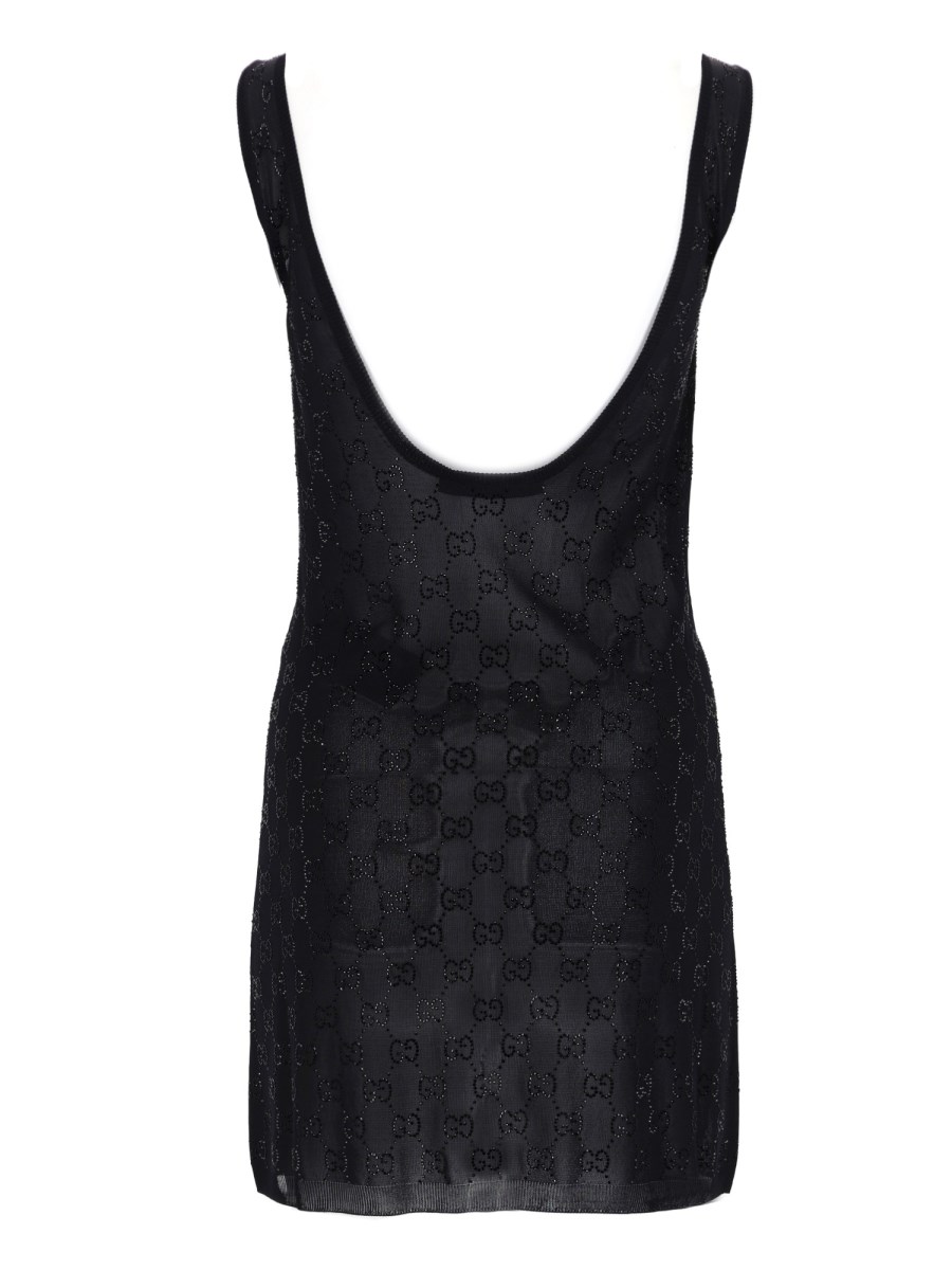 ABITO GG RICAMATO CON CRISTALLI