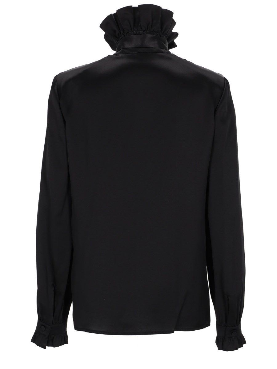 CAMICIA IN RASO DI SETA CON FIOCCO