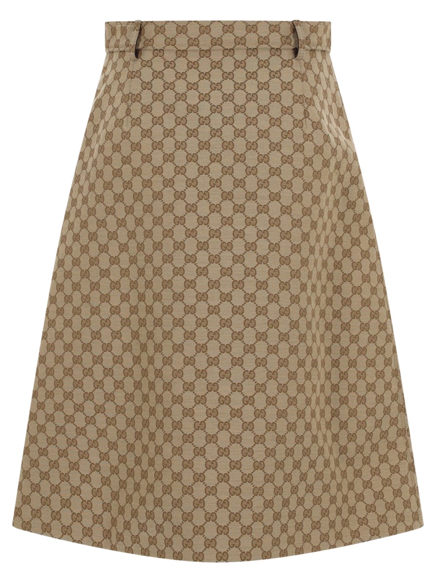 GONNA MIDI CON STAMPA GG