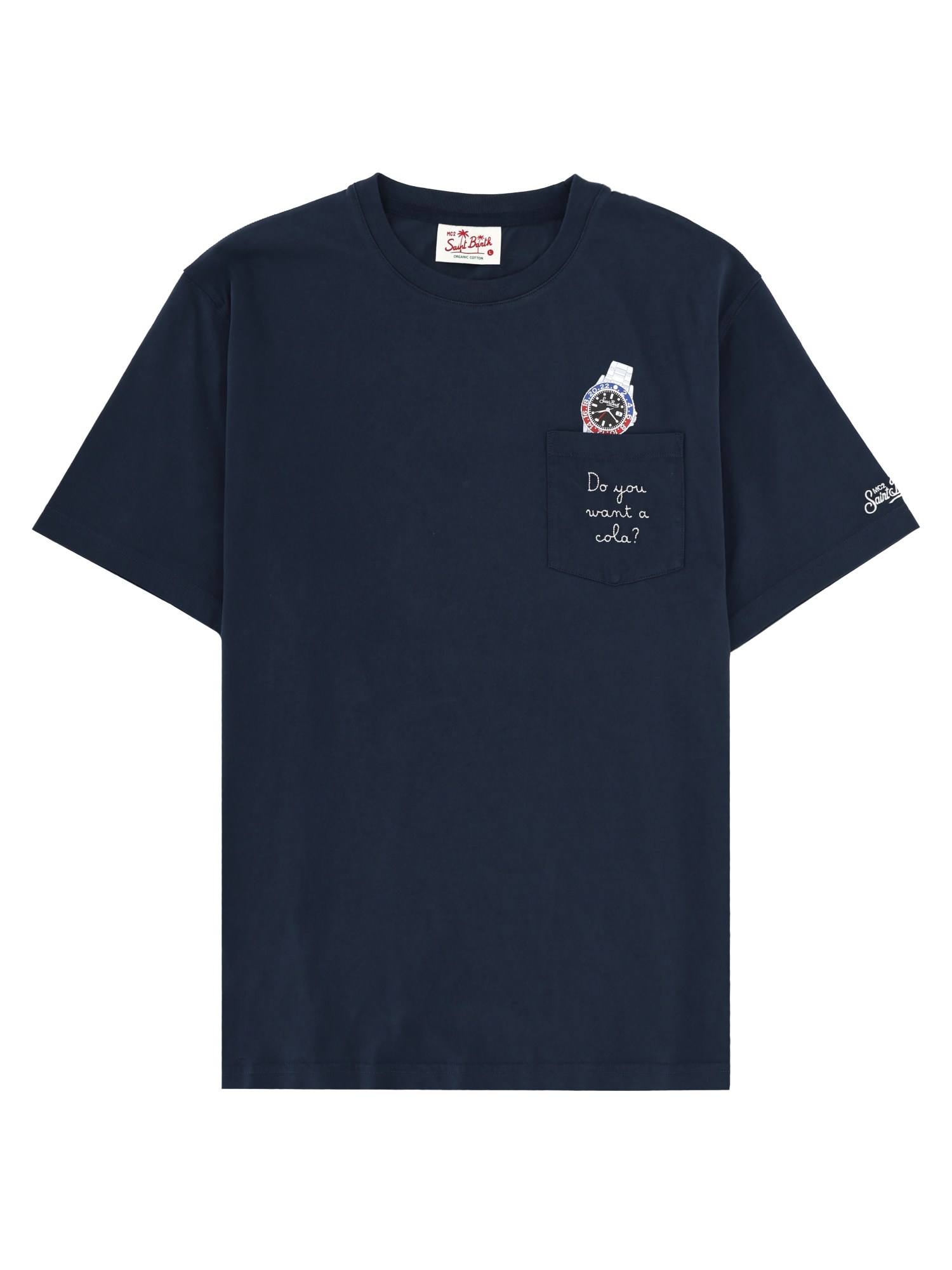 Mc2 Saint Barth T-shirt Con Ricamo In Blue
