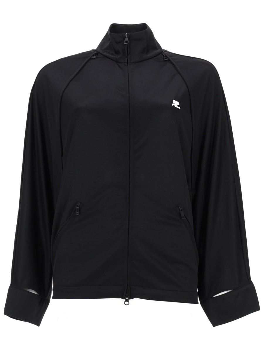 GIACCA TRACK CON MANICHE CUT-OUT