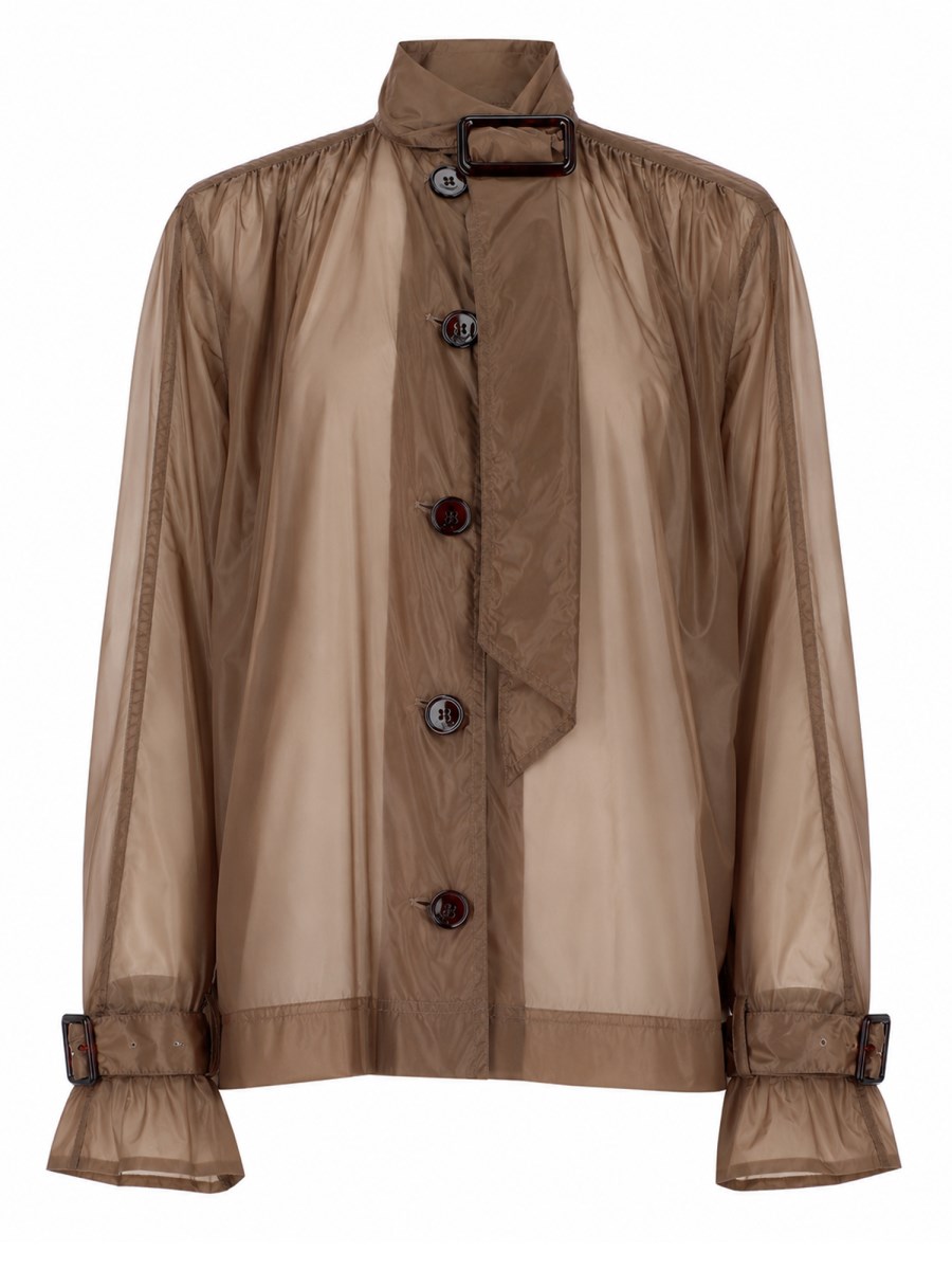 BLUSA IN NYLON CON COLLO LAVALLIÈRE