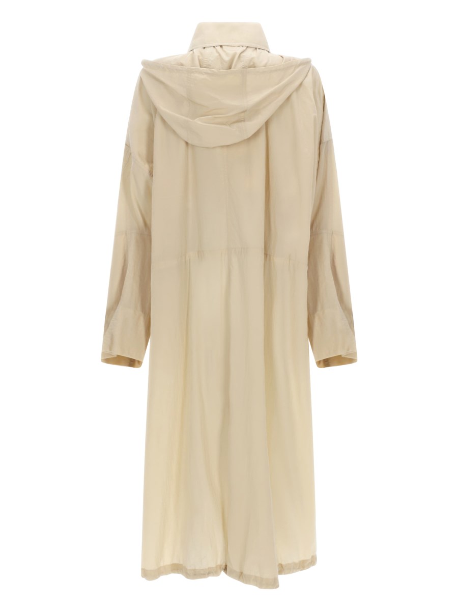 IMPERMEABILE LUNGO CON CAPPUCCIO