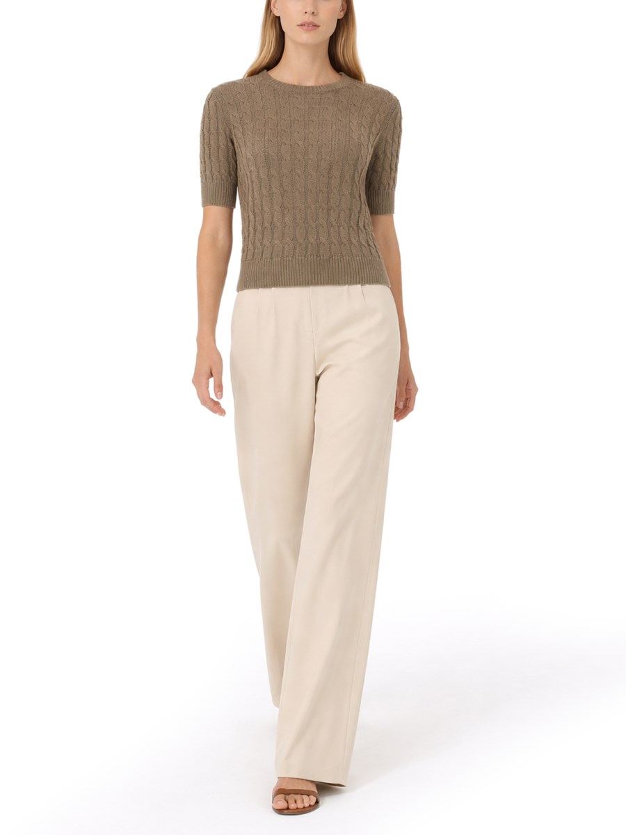 MAGLIA IN LINO A TRECCE