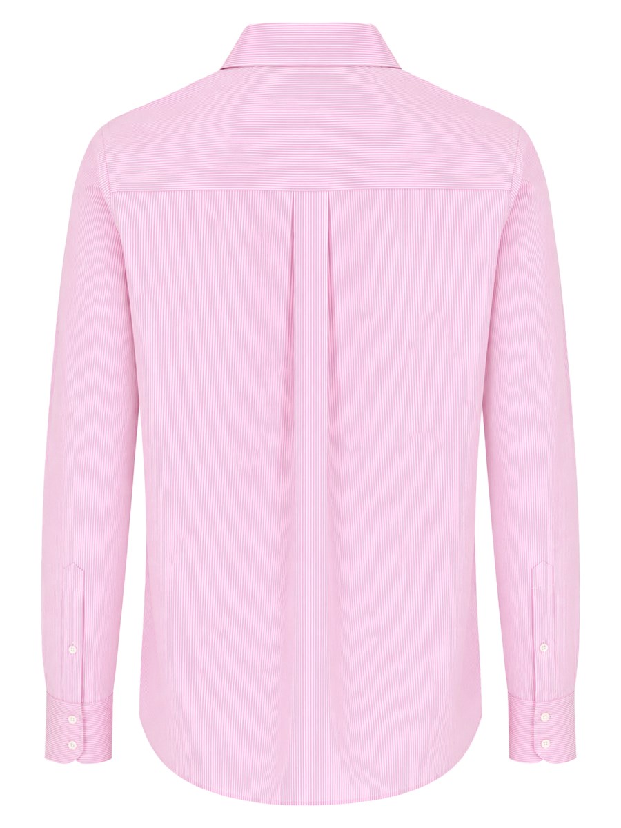 CAMICIA A RIGHE CON RICAMO