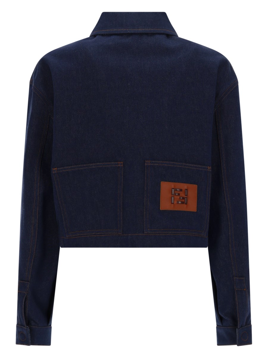 GIACCA IN DENIM CON LOGO RICAMATO