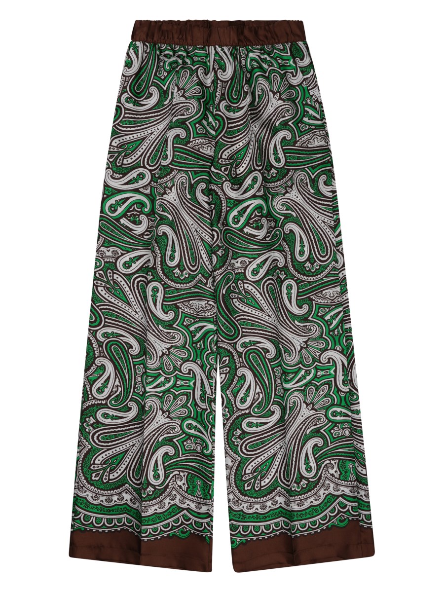 PANTALONE IN SETA CON STAMPA PAISLEY