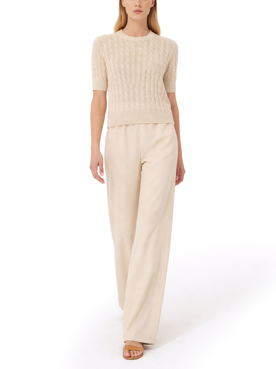 MAGLIA IN LINO A TRECCE