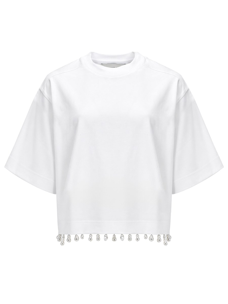 T-SHIRT PALMAS CON PERLE RICAMATE