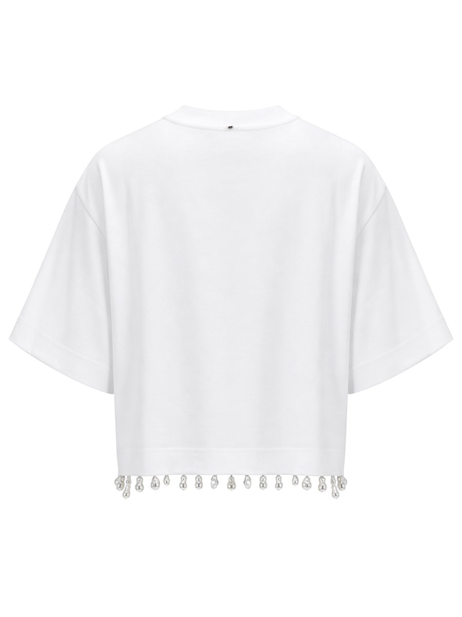 T-SHIRT PALMAS CON PERLE RICAMATE