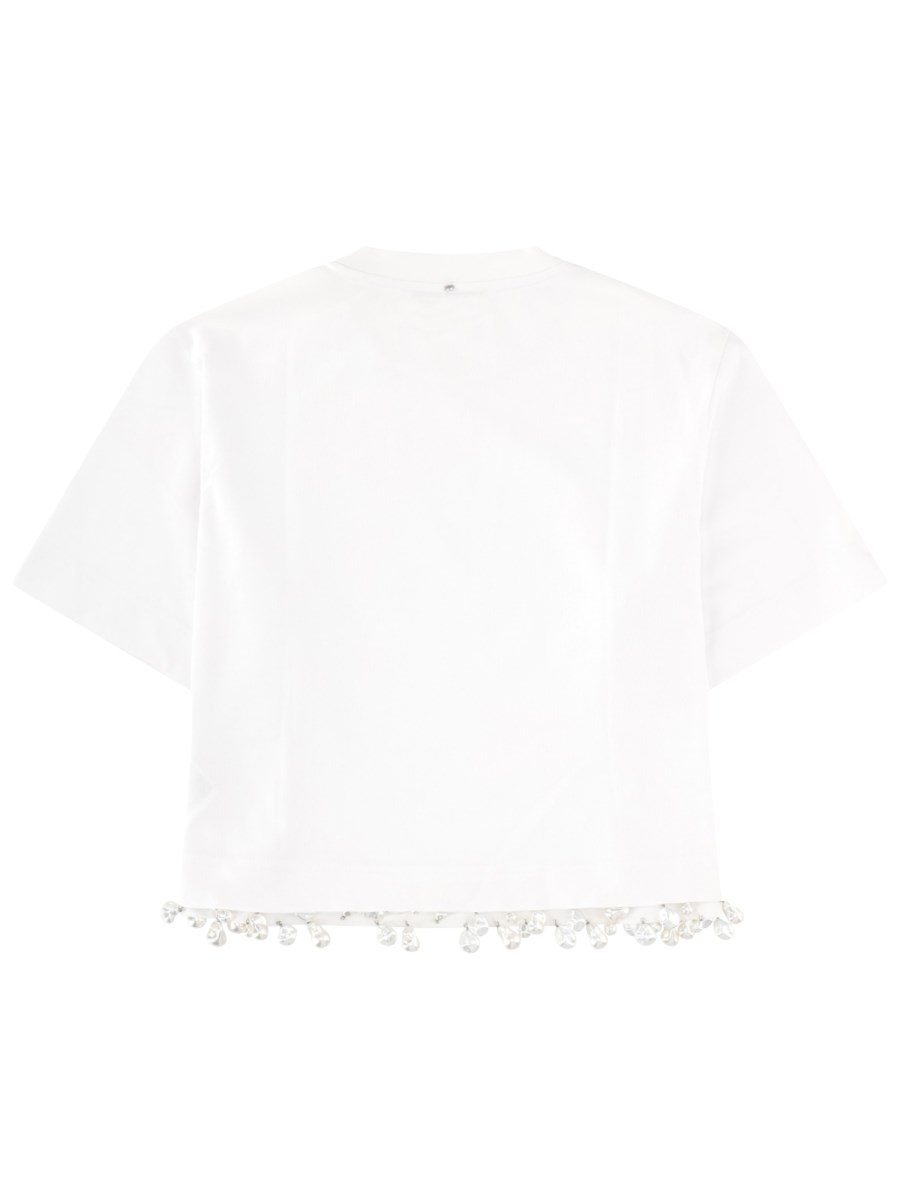 T-SHIRT PALMAS CON PERLE RICAMATE